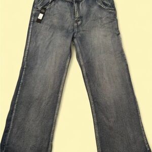 Classic Women's Wide-Leg Jeans - Vintage Wash Fashion Nova Size-1x